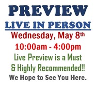 PREVIEW LIVE IN PERSON - Wednesday, May 8th