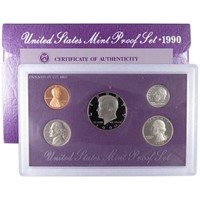 1990 United States Mint Proof Set 5 coins No Out B