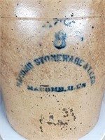 #8 Macomb Stoneware & TC Co Salt Glazed Crock