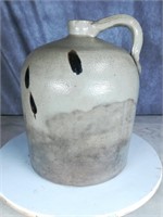 Salt Glazed Stoneware Jug with Turkey Droppings