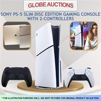 SONY PS5 SLIM DISC GAMING CONSOLE+2 CNTLR(MSP:$699