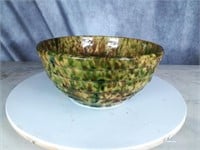 Green Spongeware Mixing Bowl
