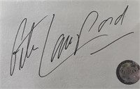 Rat Pack Peter Lawford original signature. GFA Aut