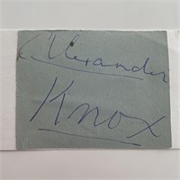 Alexander Knox signature cut