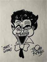 Bob Kane original hand written and signed Joker sk