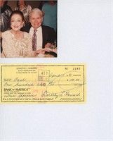 Dorothy Lamour signed check
