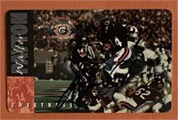 Walter Payton signed football card collage. Steine