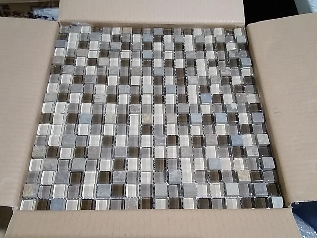 Six Boxes Of Glass Mosaic Backsplash 15x15"- 12