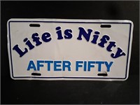 Life Is Nifty After 50 Metal Novelty License