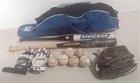 Lot Of Baseball Equipment Incl. Bats