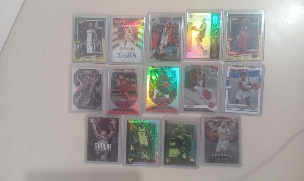 14 NBA Basketball Cards Incl. Autographed &