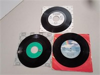 Three 7" Records Incl. Kansas