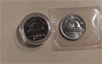 Two Canada Unc. Nickels 1986 & 1999