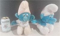 Two Smurf Plushes