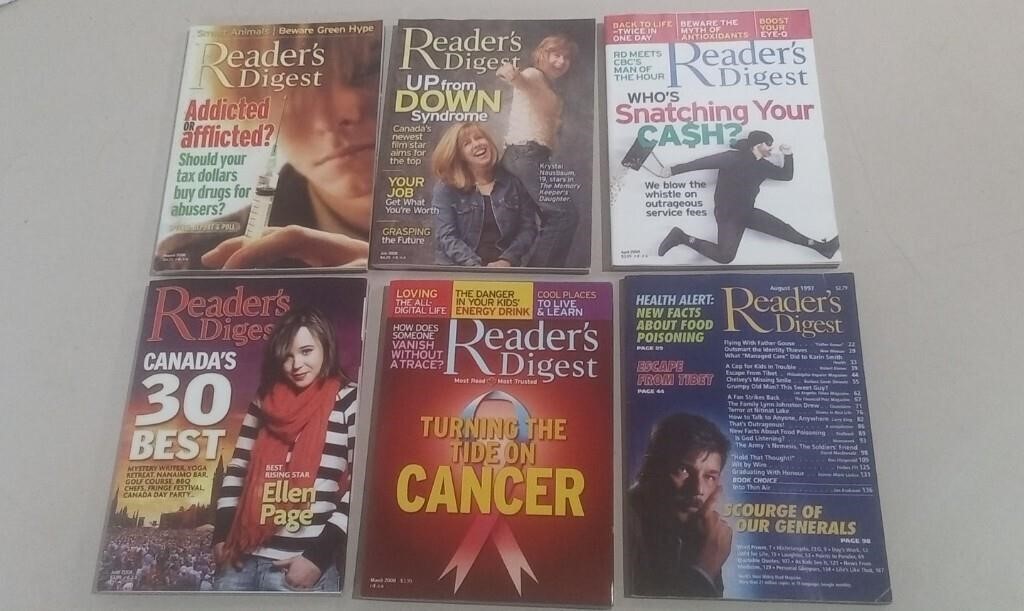 Six Reader's Digest Magazines