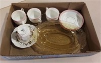 Cups & Saucers And Decorative Bowl