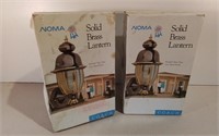 Two Unused Noma Solid Brass Lanterns