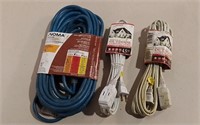Three Outdoor Extension Cords