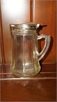 Antique  Syrup Dispenser with Silverplate top