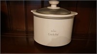 Small White Crock Pot  by Rival