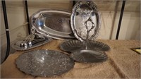 BL of Silver Plate Serving items
