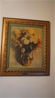 Framed Oil on Canvas "Garden Bouquet"