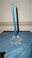 Jeanette Glass Chamber Candle Stick with Handle