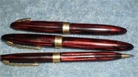 Set of Three VTG Fort Madison Fountain Pens