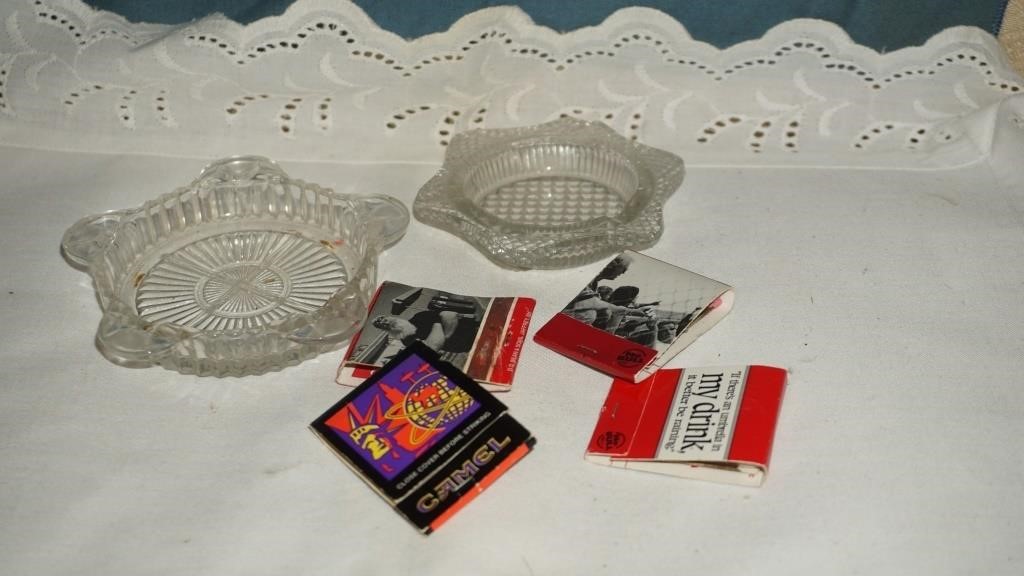 Two Ashtrays and Matches