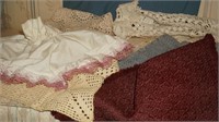Collection of Lace Linens, Placemats and Dollies