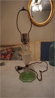 Vintage Jadeite and Lead Crystal Lamps