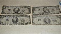 Collection of Large Fake US Bills