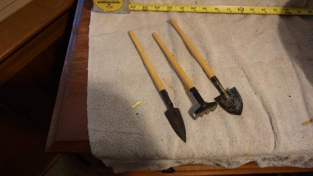 Set of Three Miniature Gardening Tools