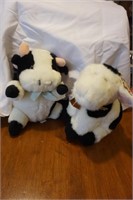 Set of Two Stuffed Cows Gund and Cuddle Wit
