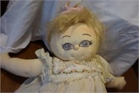 Vintage Soft Baby Doll with Yellow Dress