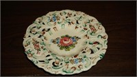 JW Company Porcelain Plate made in Italy Floral