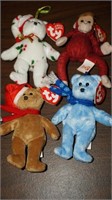 Collection of Mini Holliday Ty Bears