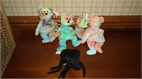 Collection of 5 1996 Ty Beanie Babies