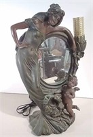 Art Deco Lamp W/ Mirror