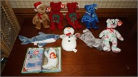 Collection of 9 TY Beanie Babies Various Years