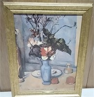Framed Paul Cezanne "Blue Vase" Print 15x19"