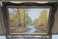 Signed 1976 D. Quelch Burns Oil Painting 20x16"