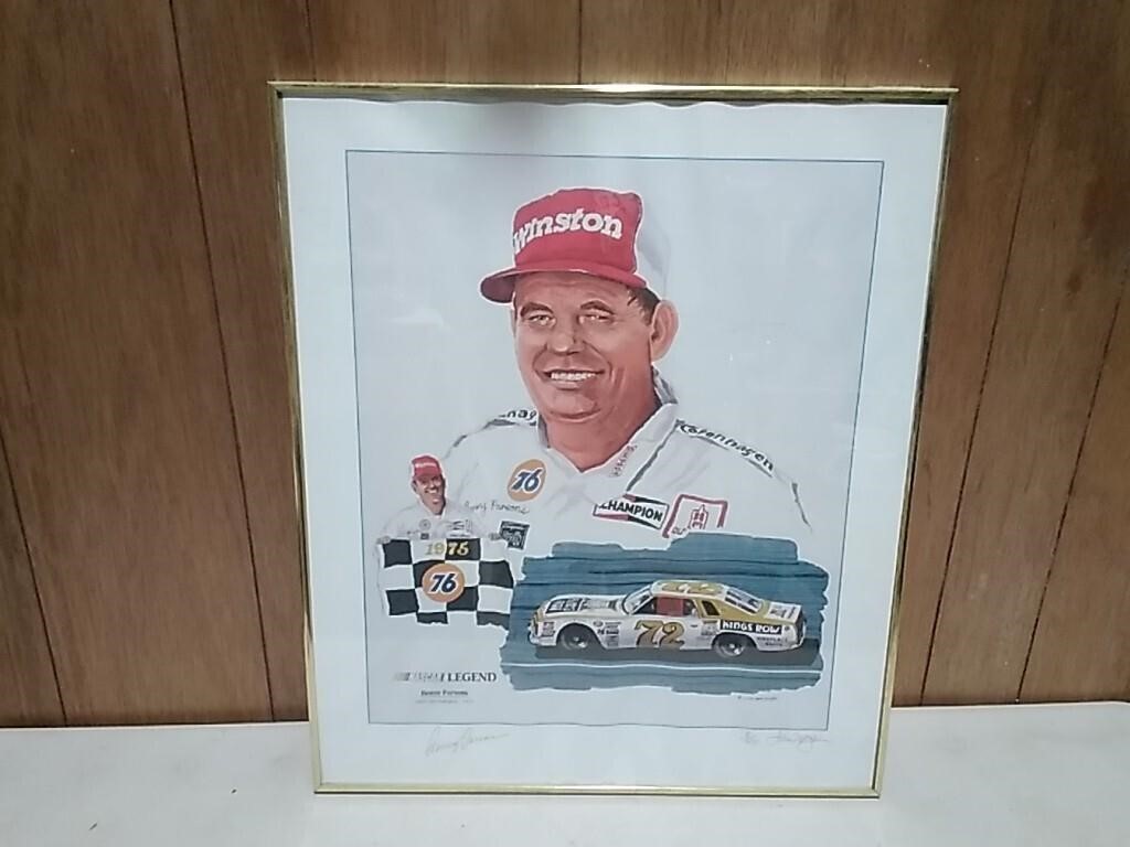 Signed Nascar Benny Parsons Print By Jim Wagner