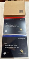 2011 US Mint Uncirculated Coin Set Denver Philly