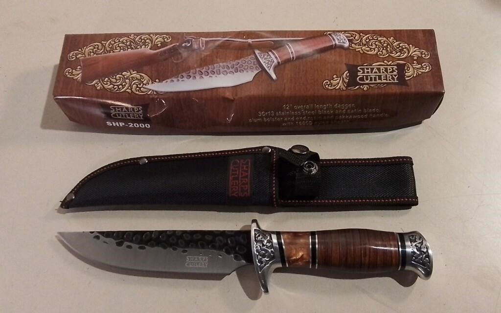 Unused Sharps Cutlery Knife W/ Sheath