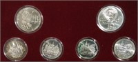 1980 Olympic Silver Coins Two 10 Roubles & Four 5