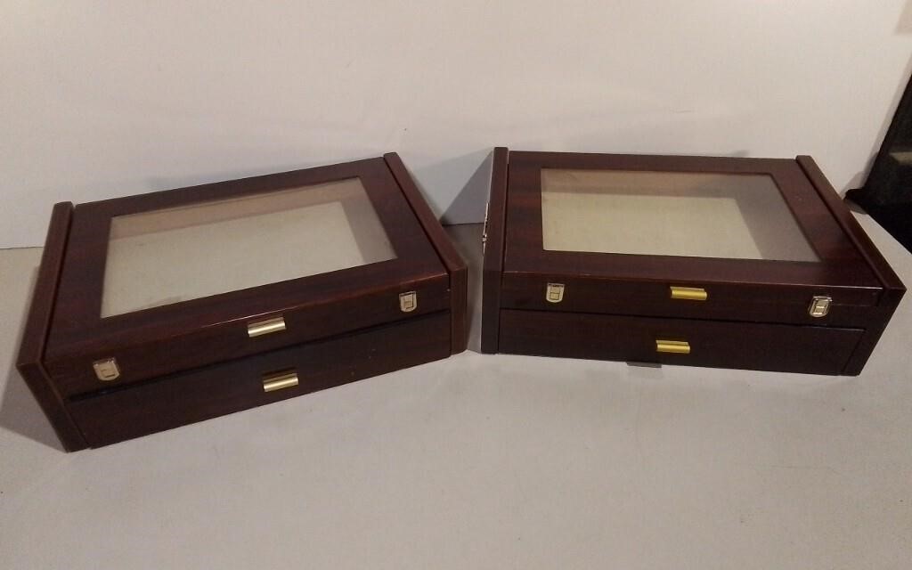 Two Wood Display Boxes