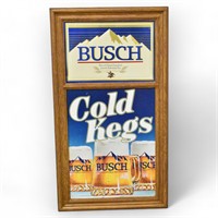 80's Era Anheuser Busch Tin Sign - Cold Kegs