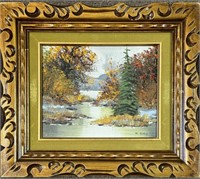 CHARMING D. SIRO SIGNE LANDSCAPE PAINTING ON BOARD