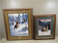 (2) Framed Horse Prints – “Mustang Thunder” by